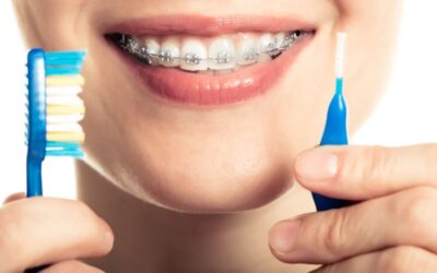 Hilo dental con ortodoncia: limpieza interdental